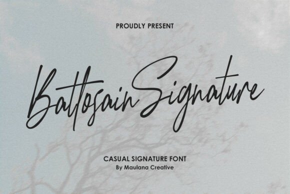 Battosain Signature: A Handcrafted Script Font for Makers
