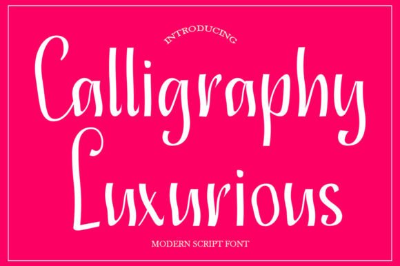 Calligraphy Luxurious Font: Sweet Cursive for Handmade Labels & Invitations