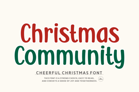 Christmas Community: A Warm, Handwritten Font for Small Business Branding