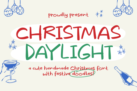 Christmas Daylight: A Cheerful Hand-Drawn Script Font for Digital Brands