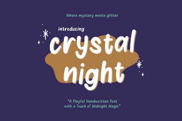 Crystal Night Handwritten Font for Crafters