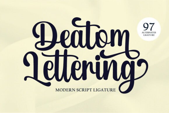 Deatom Lettering: A Feminine Handwritten Font for Makers