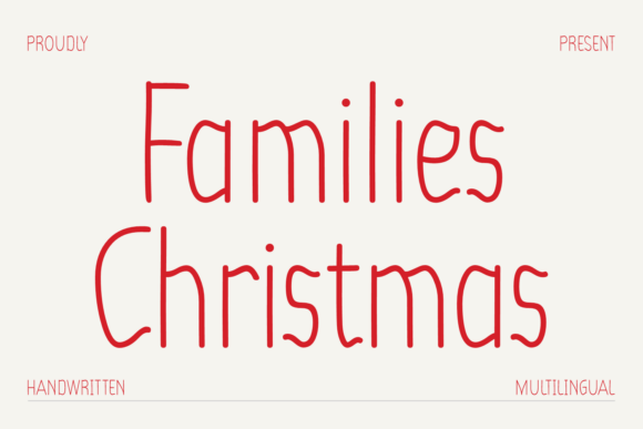 Families Christmas: A Handwritten Font That Feels Like Home