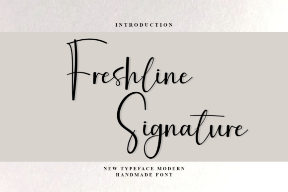 Freshline Signature: A Handwritten Font That Feels Like Home