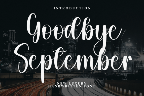 Goodbye September: A Festive Script Font for Warm, Whimsical Branding
