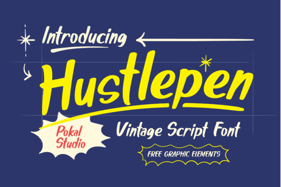 Hustlepen: A Hand-Drawn Vintage Script Font That Feels Like a Real Design Partner