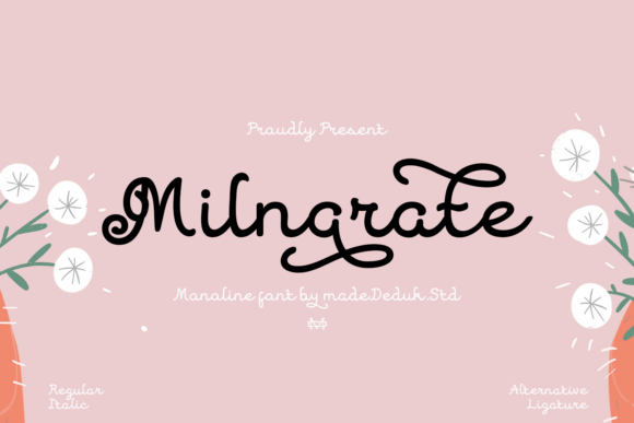 Milnarate: A Refined Script Font for Digital Branding