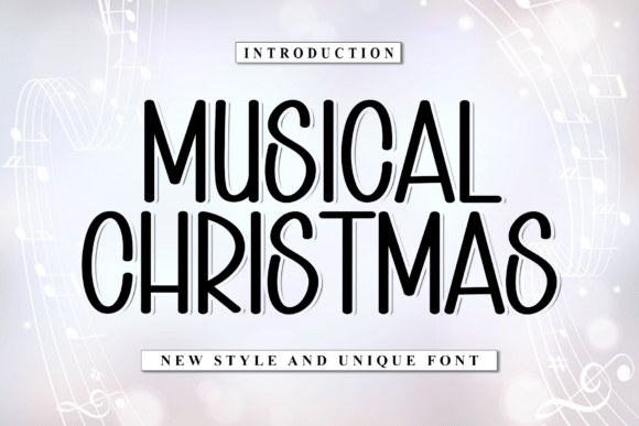 Musical Christmas Font for Handmade Creators