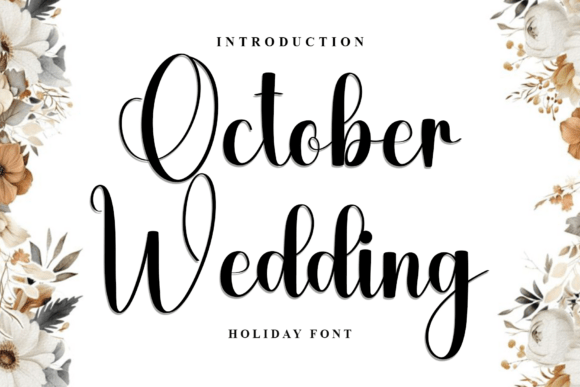 October Wedding Font: Warm, Playful Script for Handmade Labels & Invitations