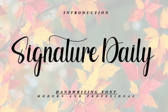 Signature Daily: A Refined Script Font for Digital Branding