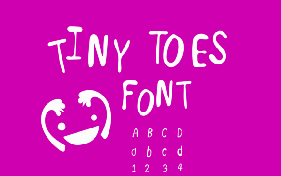 Tiny Toes Font: A Playful Handwritten Typeface for Crafters